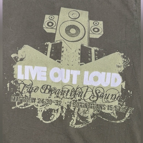 LIVE OUT LOUD Christian Apparel Bible Verse Layering Long T‎ Shirt Mens Large - Picture 3 of 6